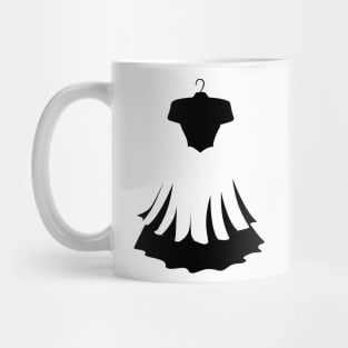 black and wight dress Mug